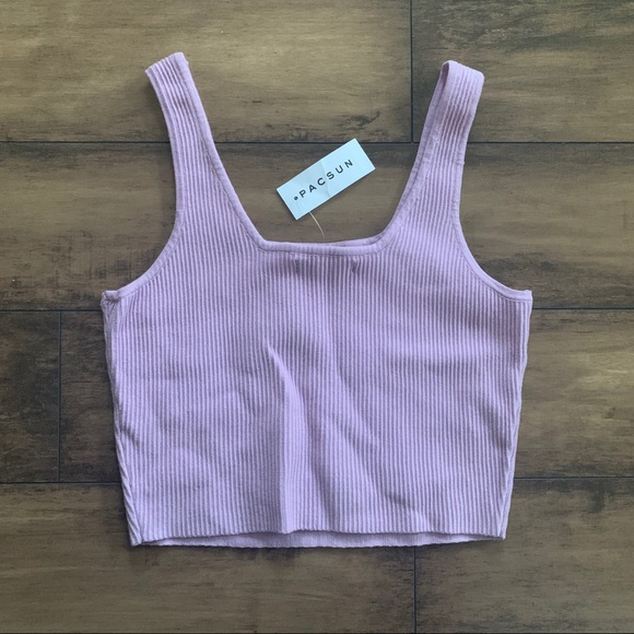 Purple Ribbed Tanktop - Picture 2 of 3